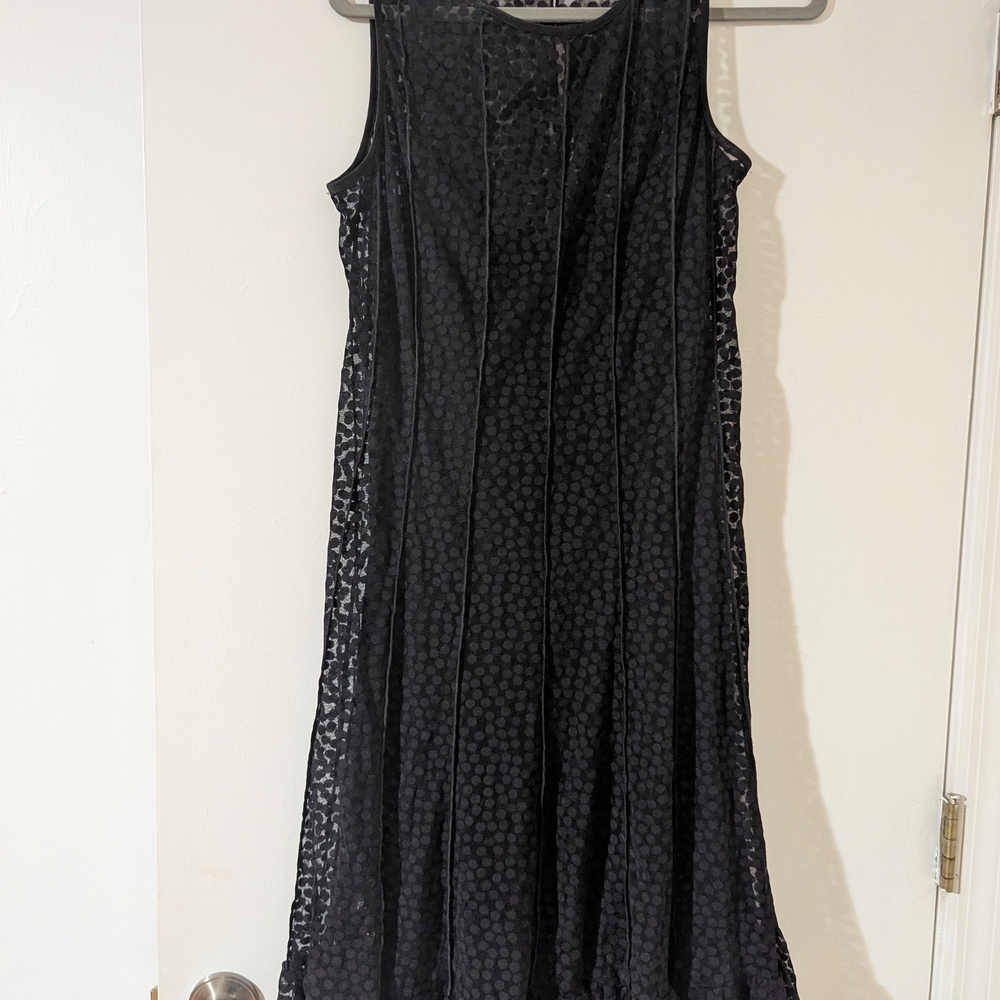 Jessica Howard Black Textured Midi Dress